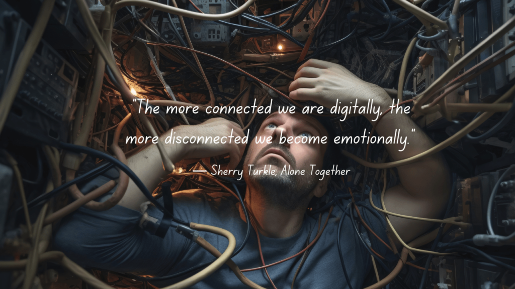 The more connected we are digitally, the more disconnected we become emotionally.
